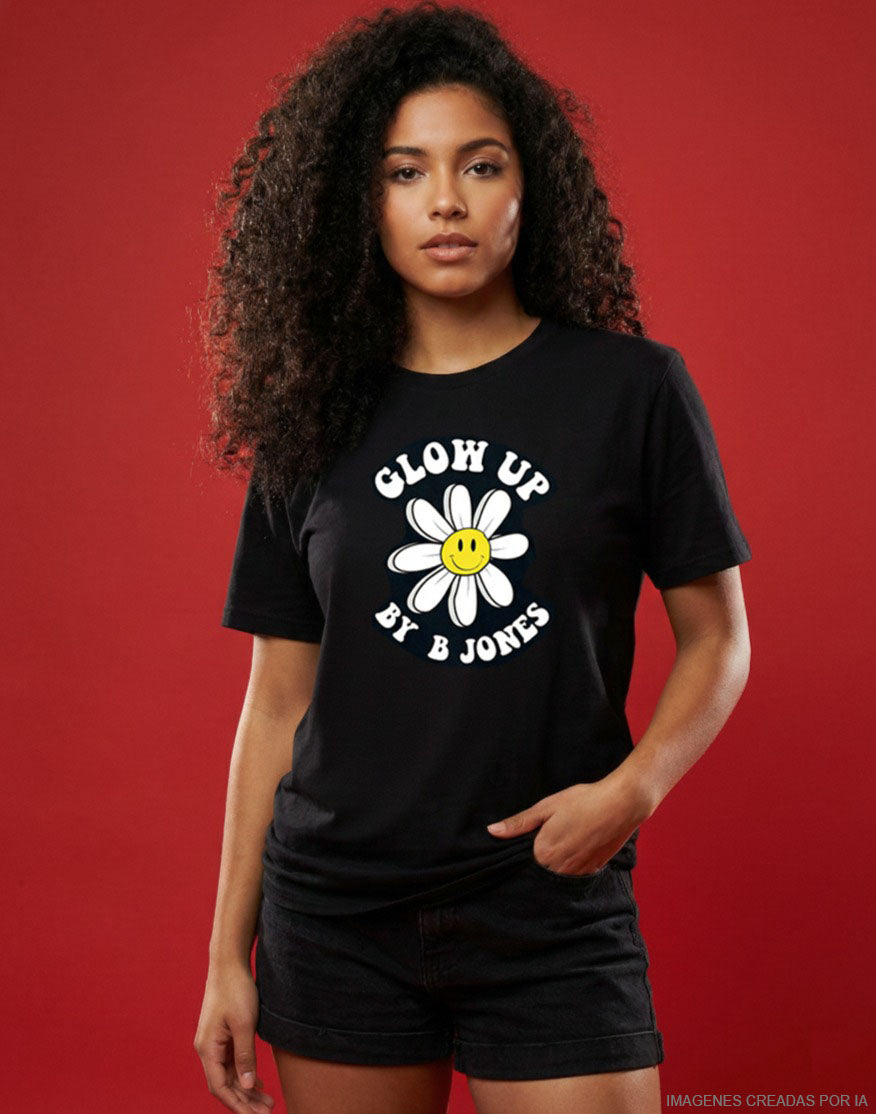 "VIDA COLLECTION" Glow Up Unisex T-shirt Black