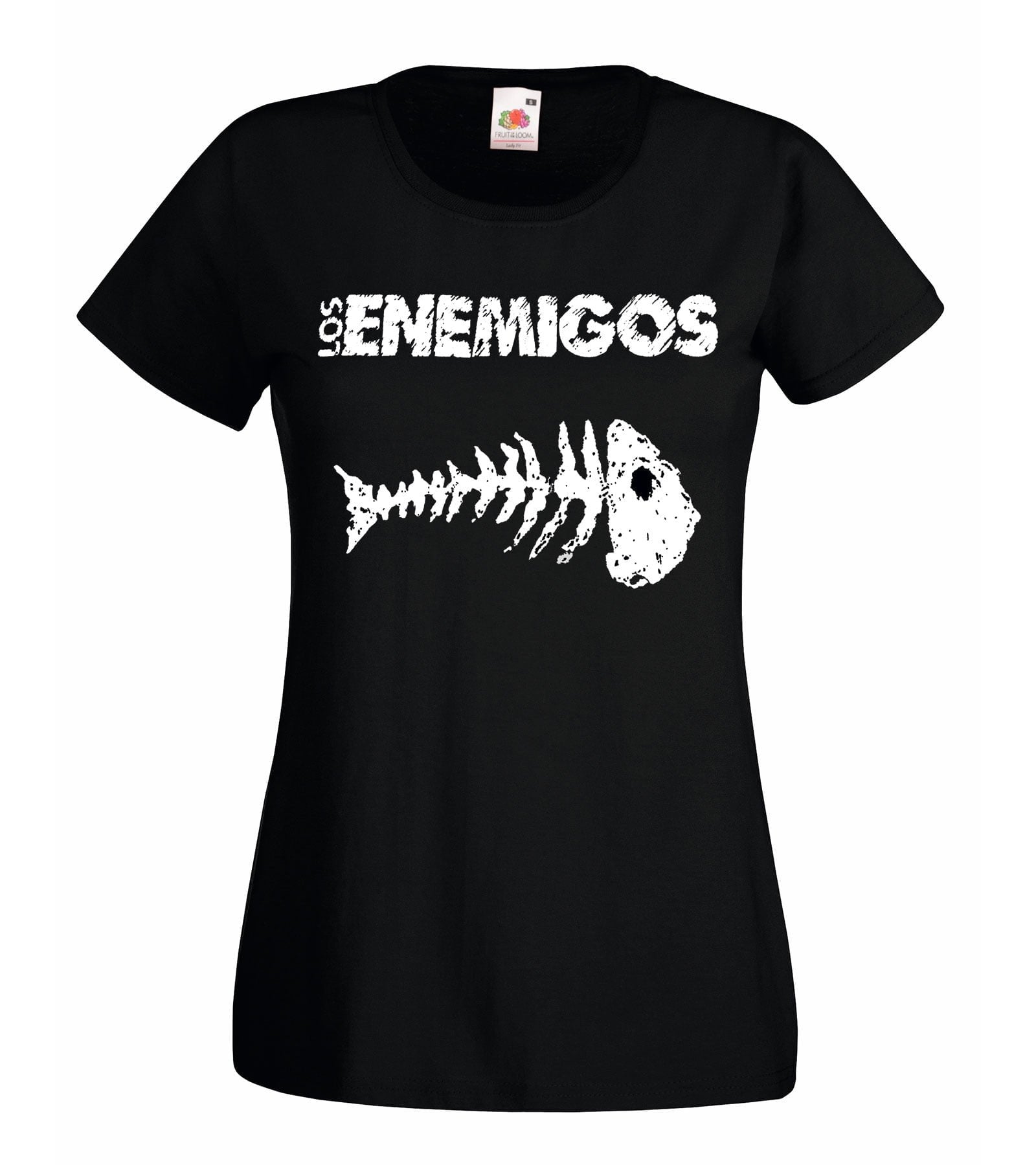 Camiseta Negra Mujer Raspa