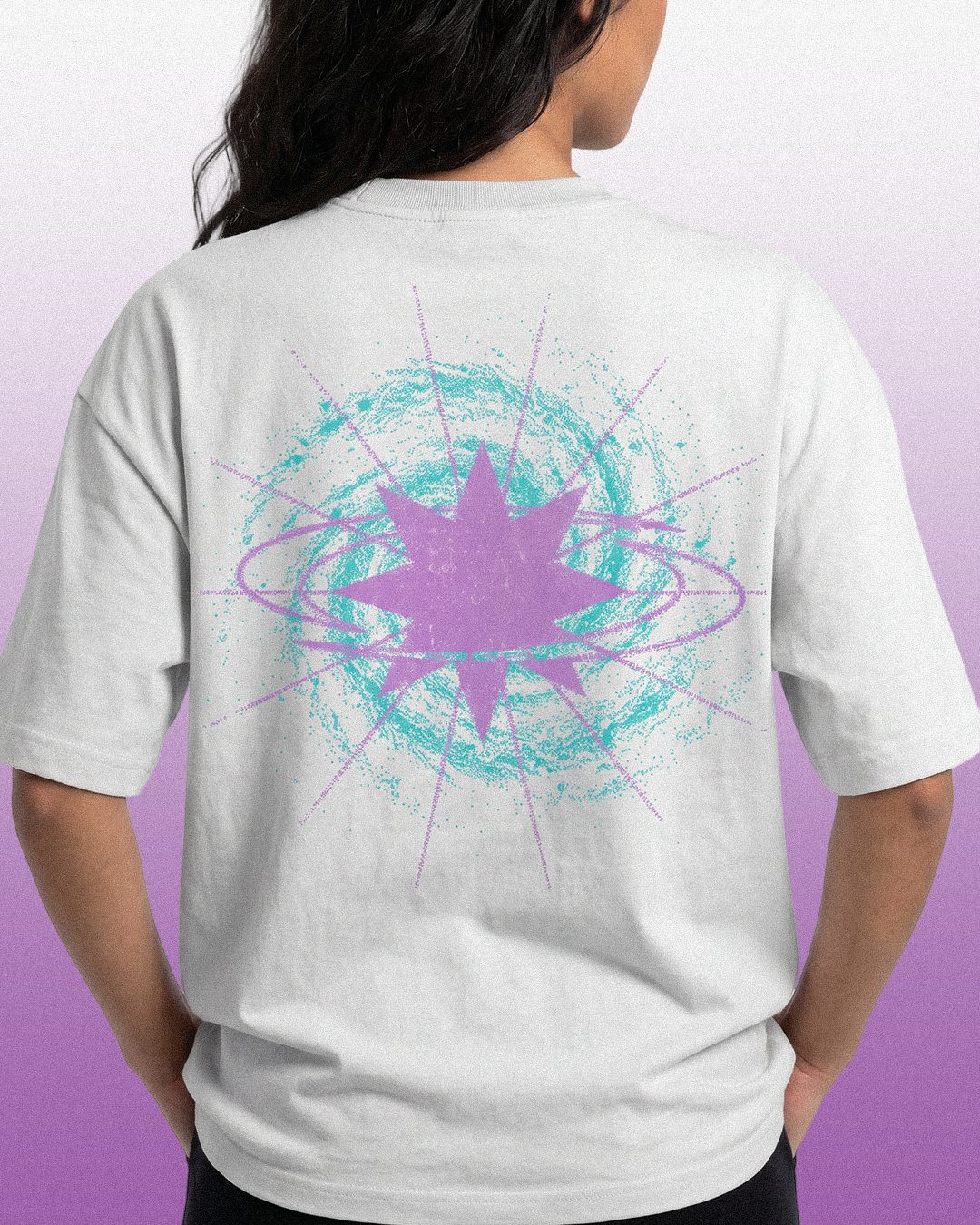 Universe Unisex T-shirt White Oversize