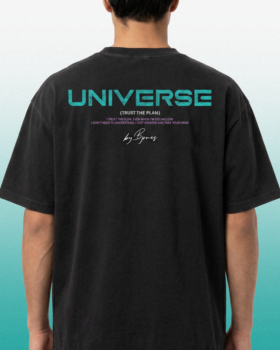 Universe Unisex T-shirt Black Oversize