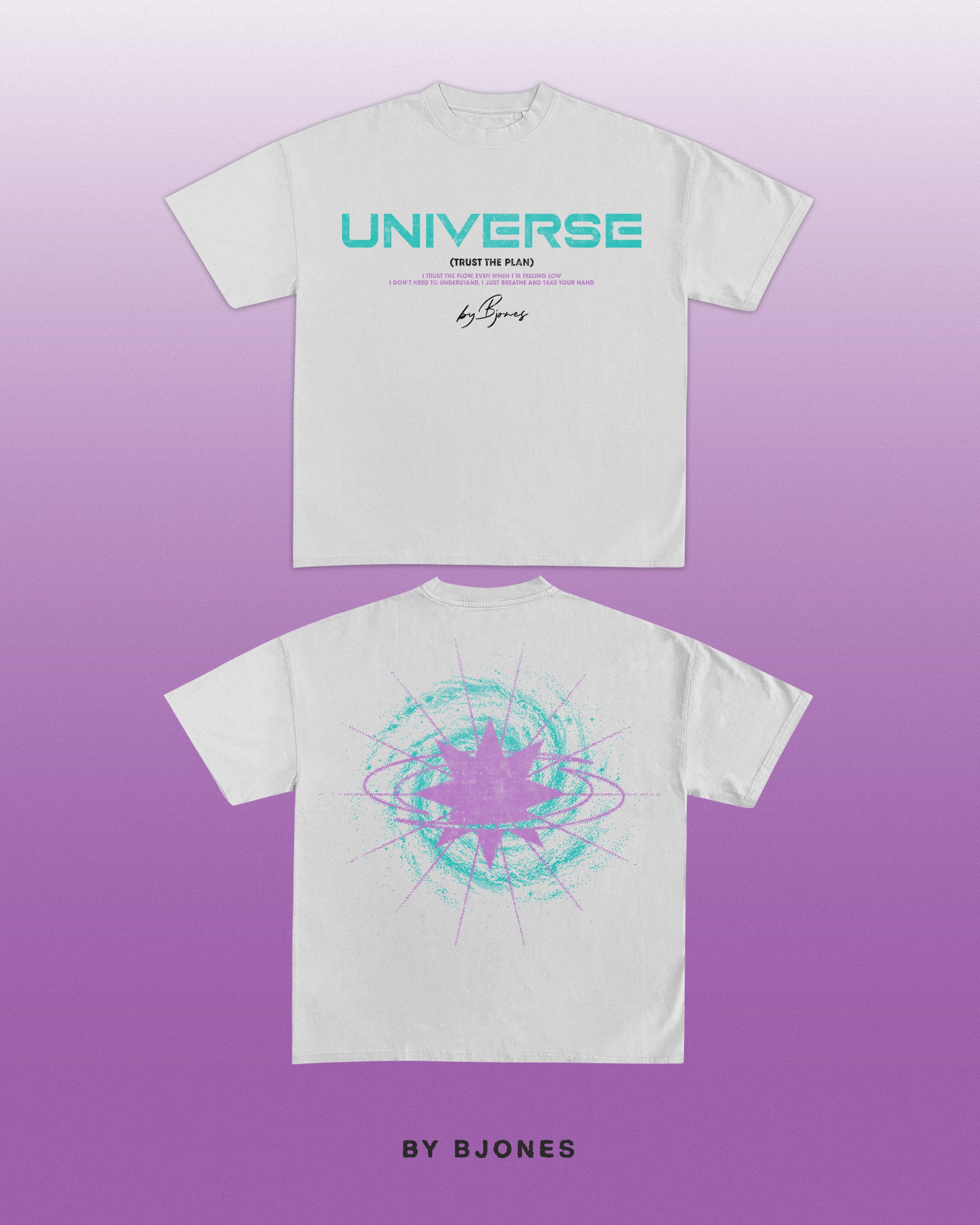 Universe Unisex T-shirt White Oversize