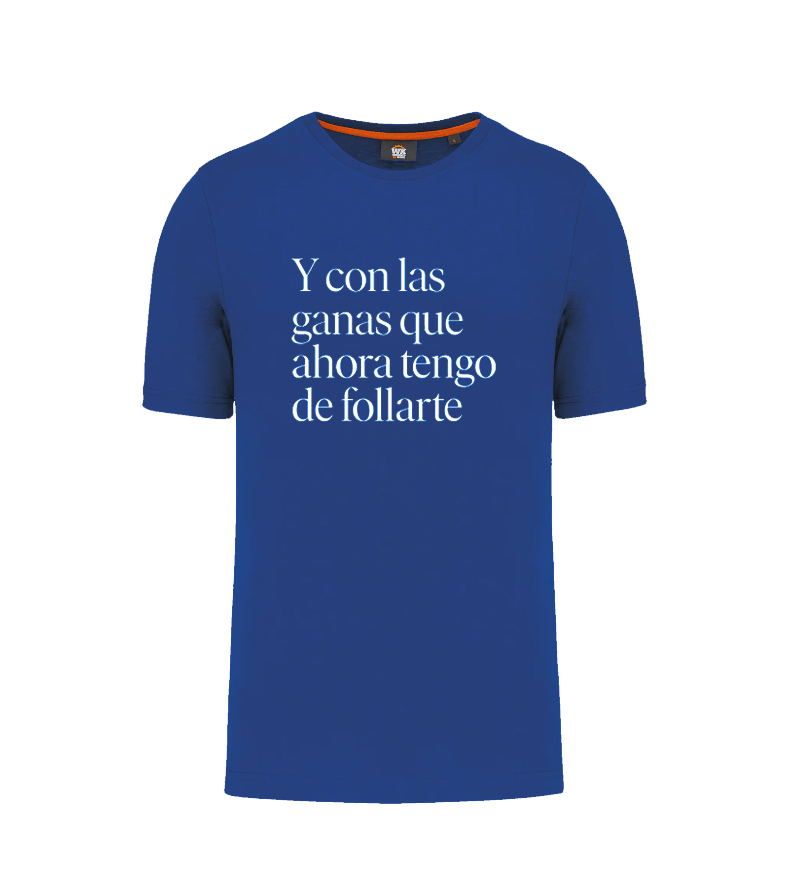 Camiseta azul Y con las ganas