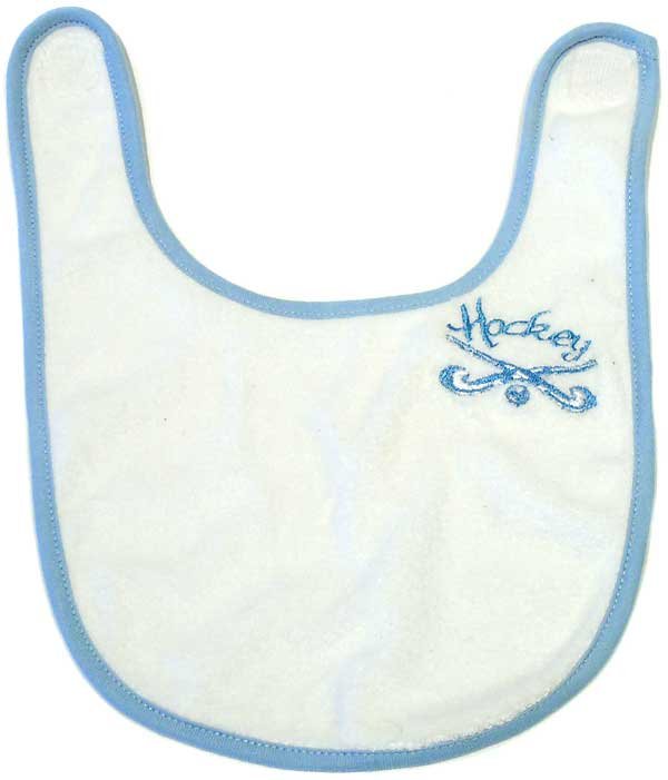 Babero "Hockey" Blanco/Celeste