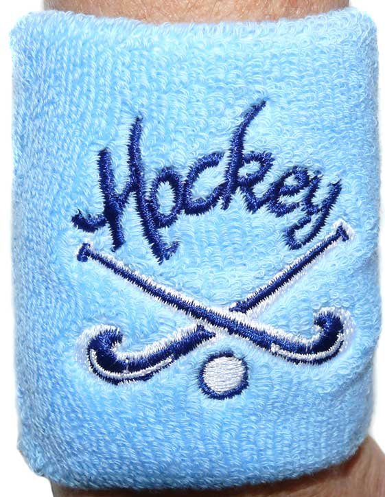 "Hockey" Wristband Light Blue
