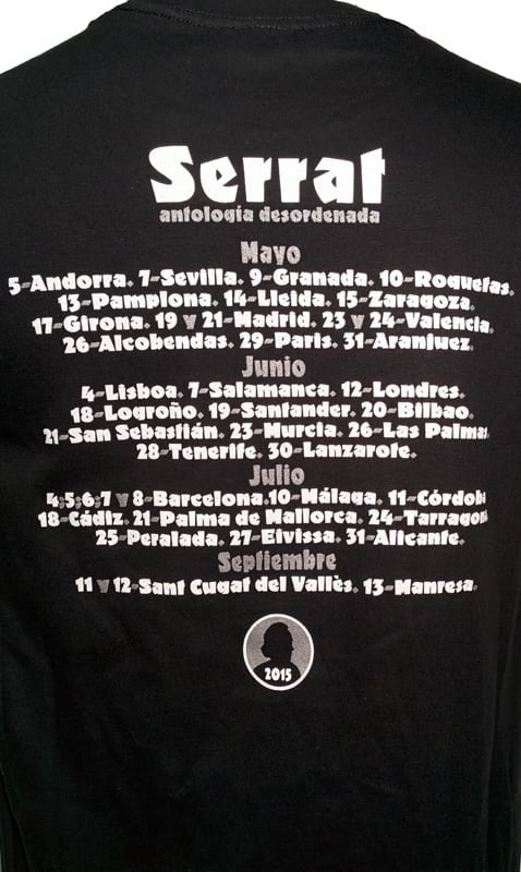 Camiseta Serrat "Gira Antología..."