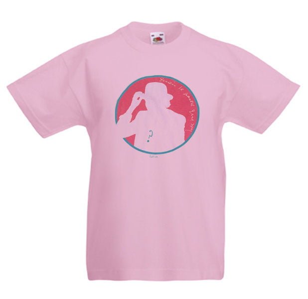 Camiseta de niños rosa silueta