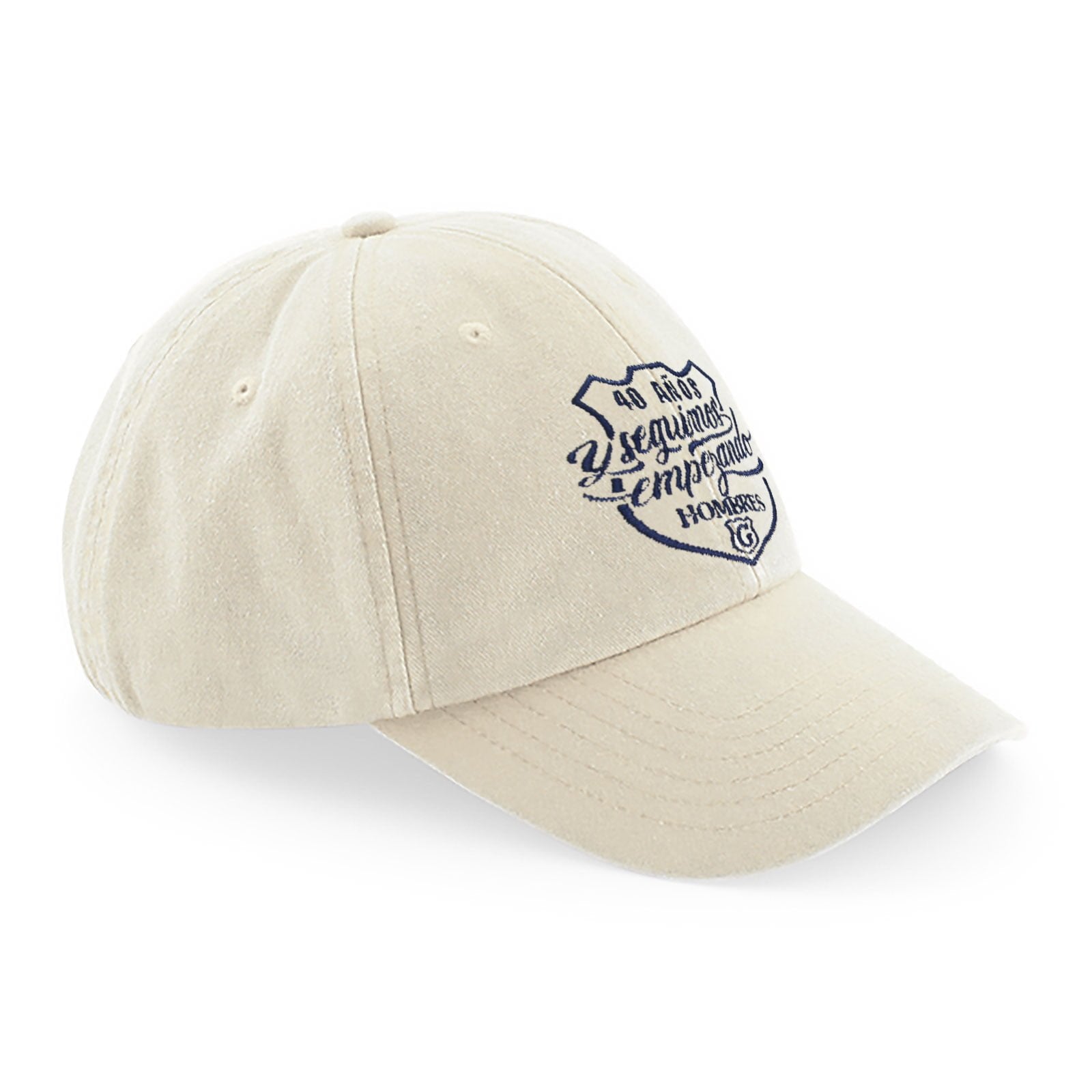 Gorra beige Y Seguimos