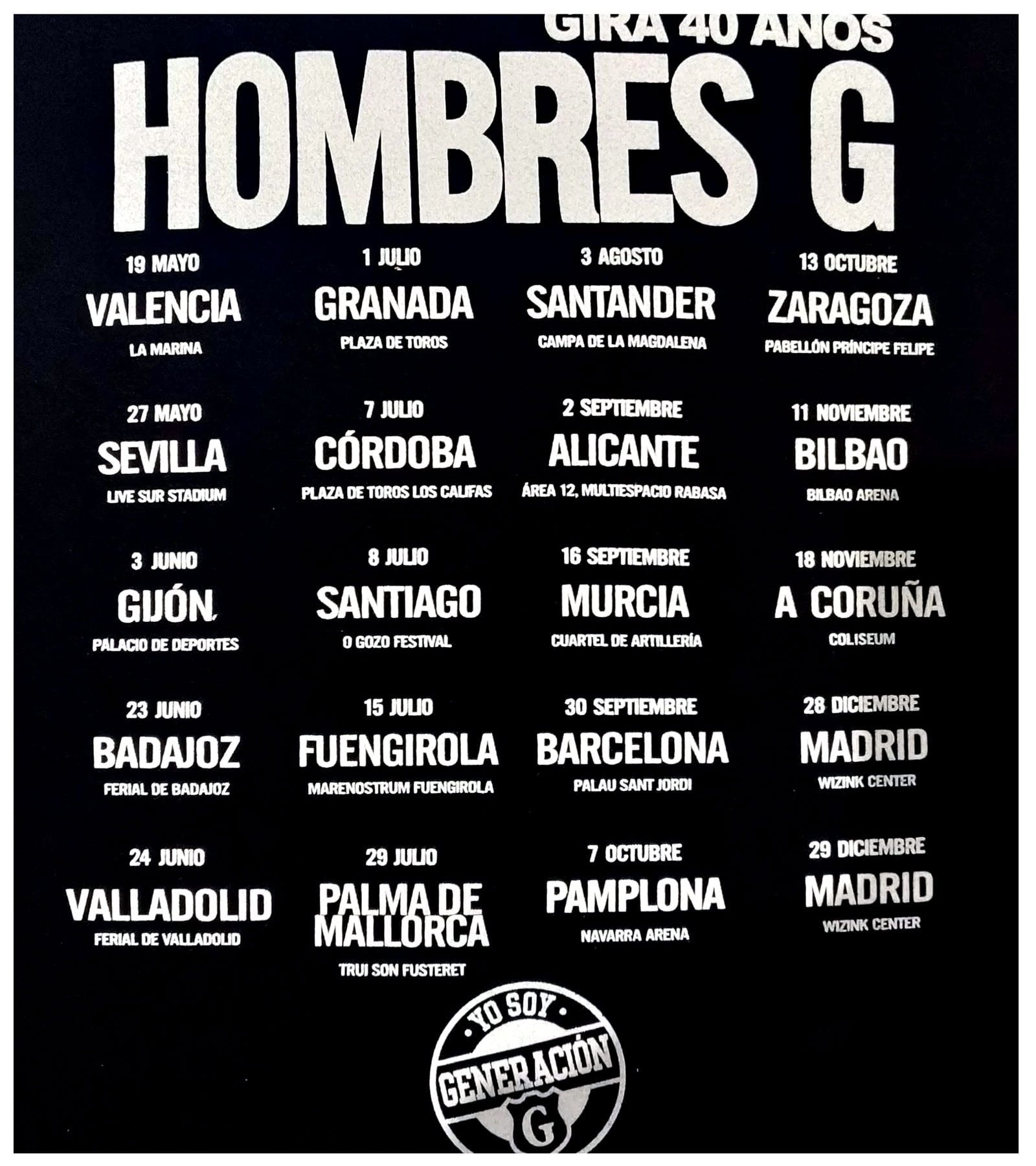 Camiseta Gira 40 años