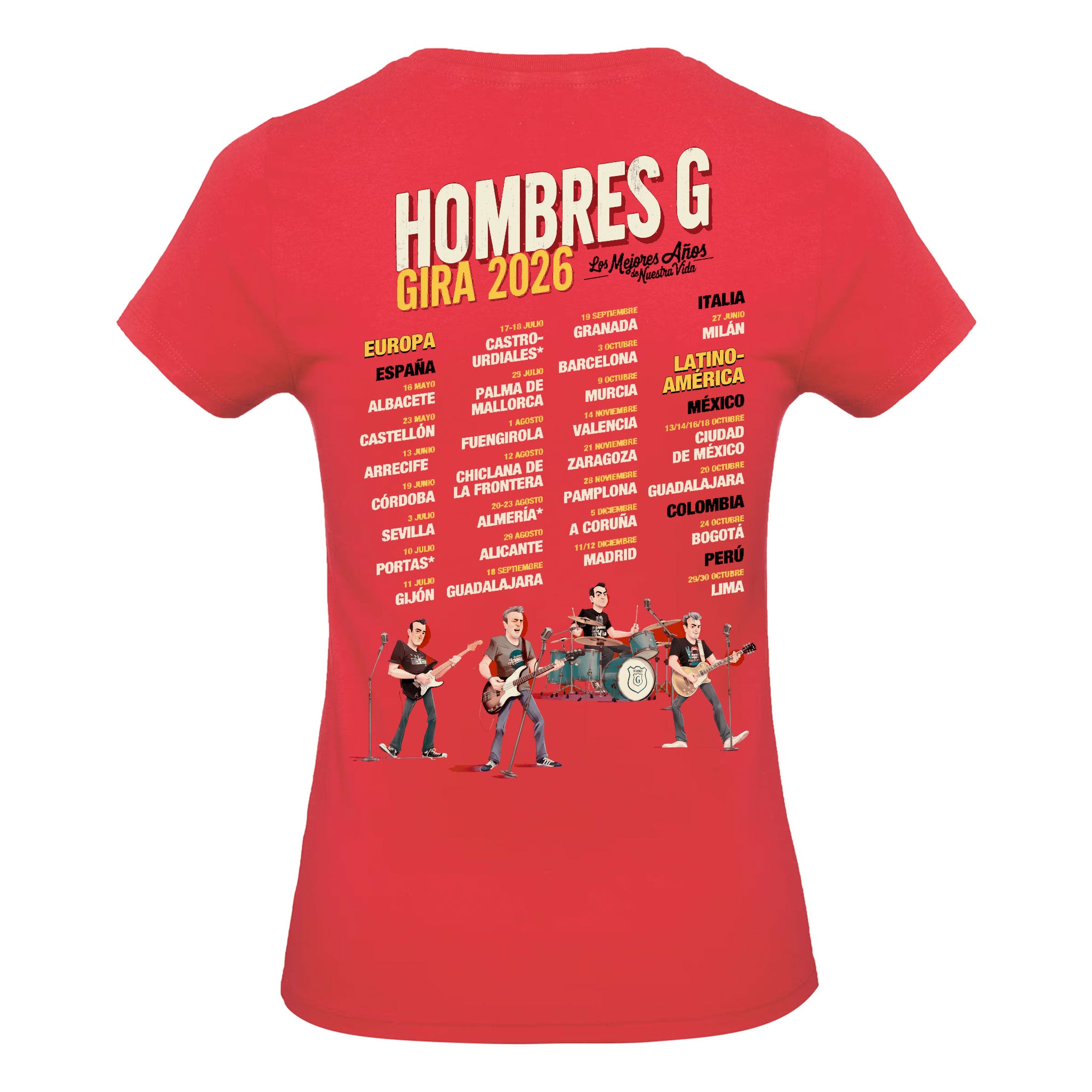 Camiseta de mujer Gira 2026 Roja