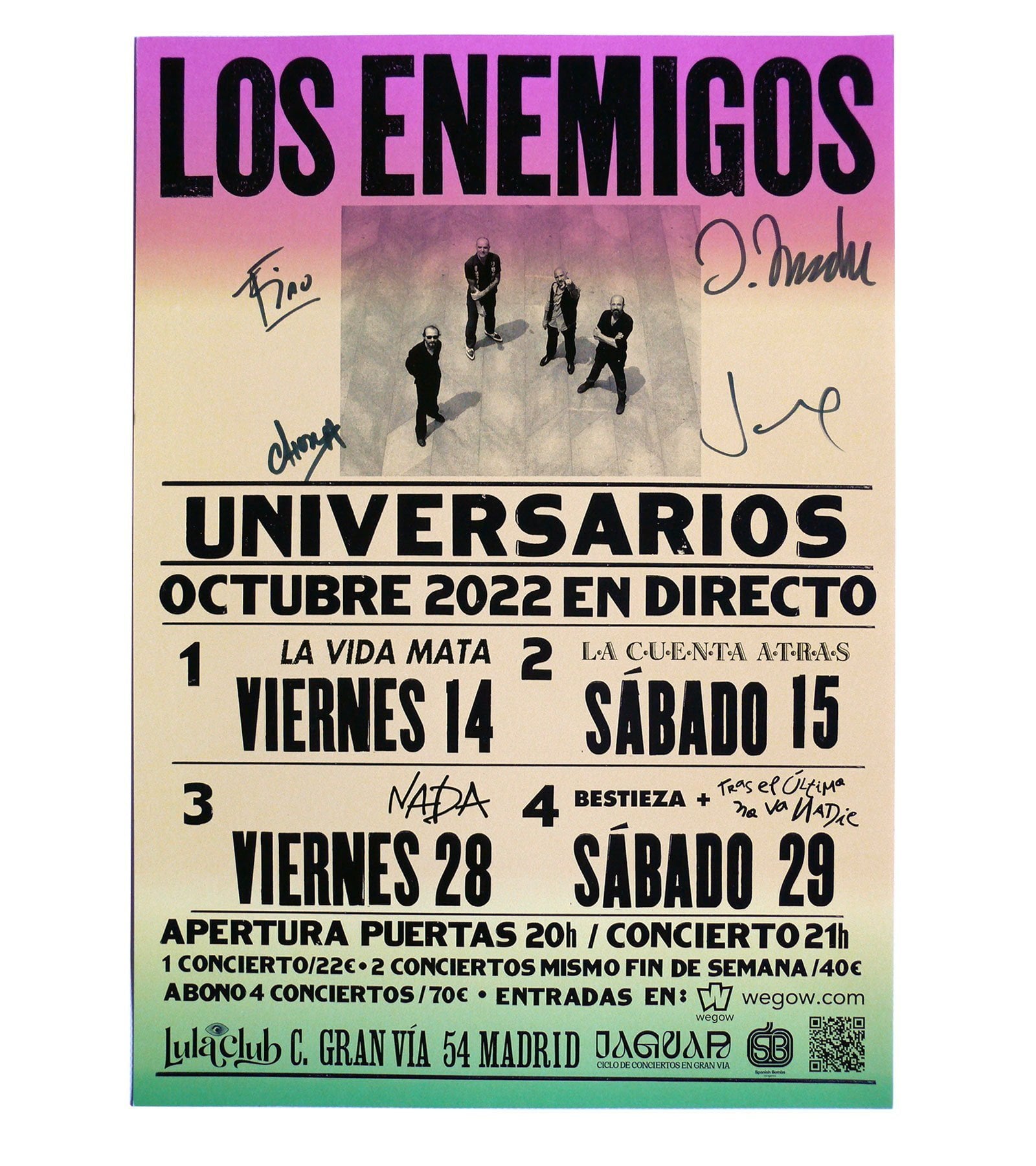 Poster 4 Universarios Firmado