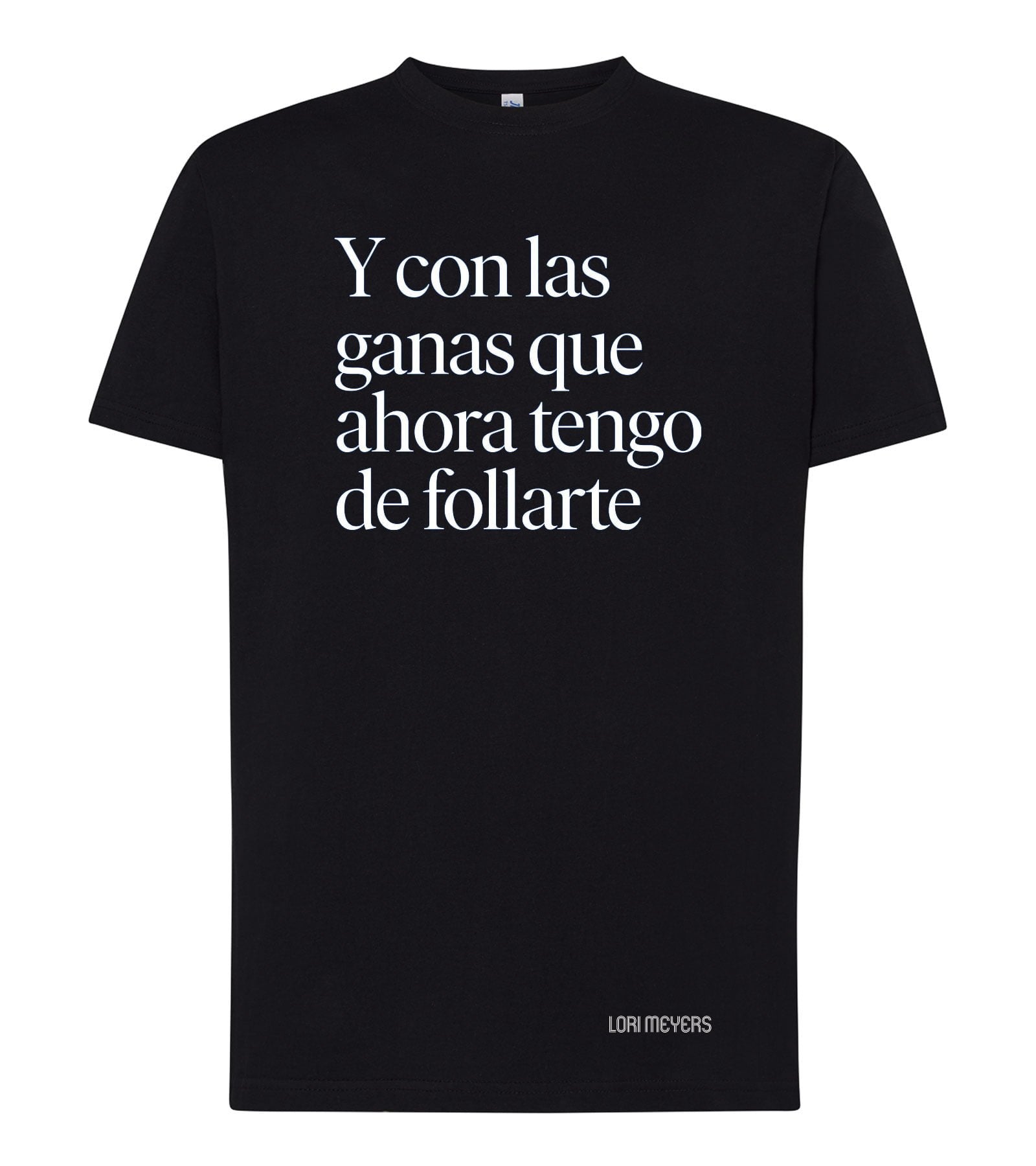 Camiseta negra Y con las ganas
