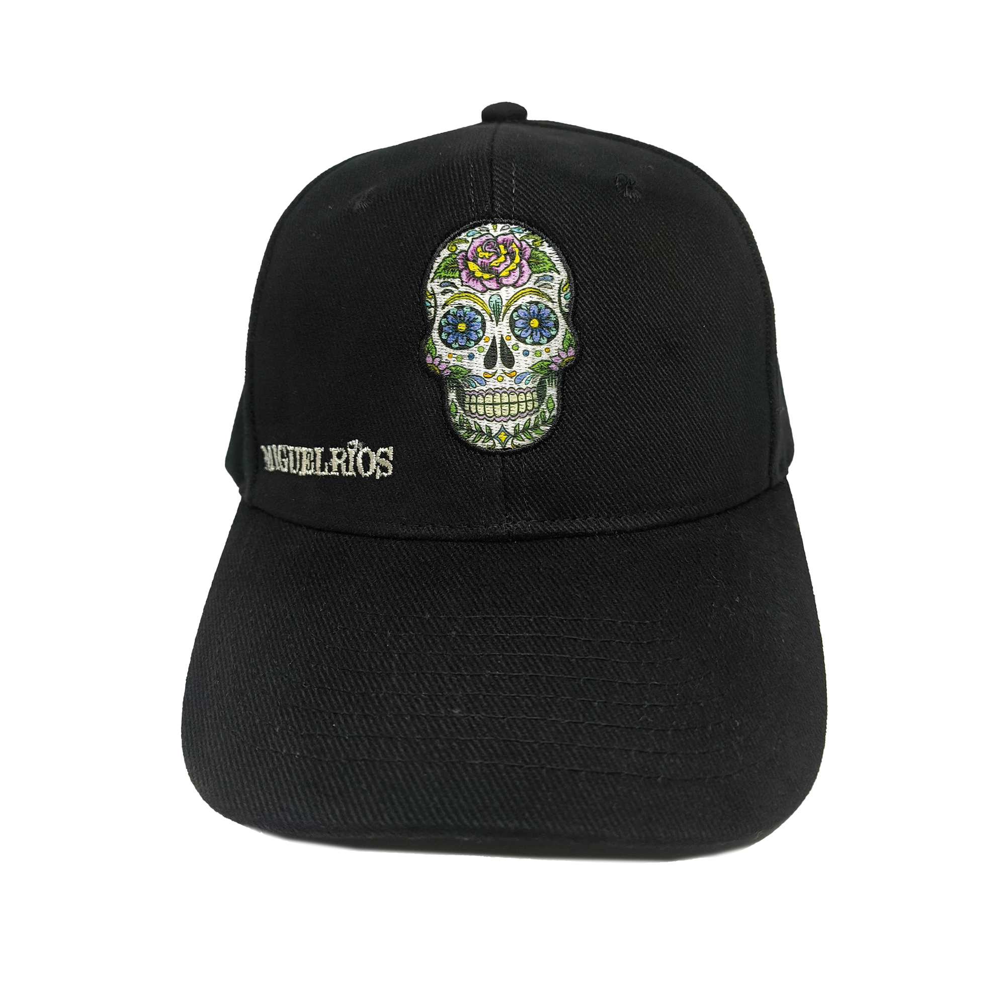 Black cap with 3D embroidery