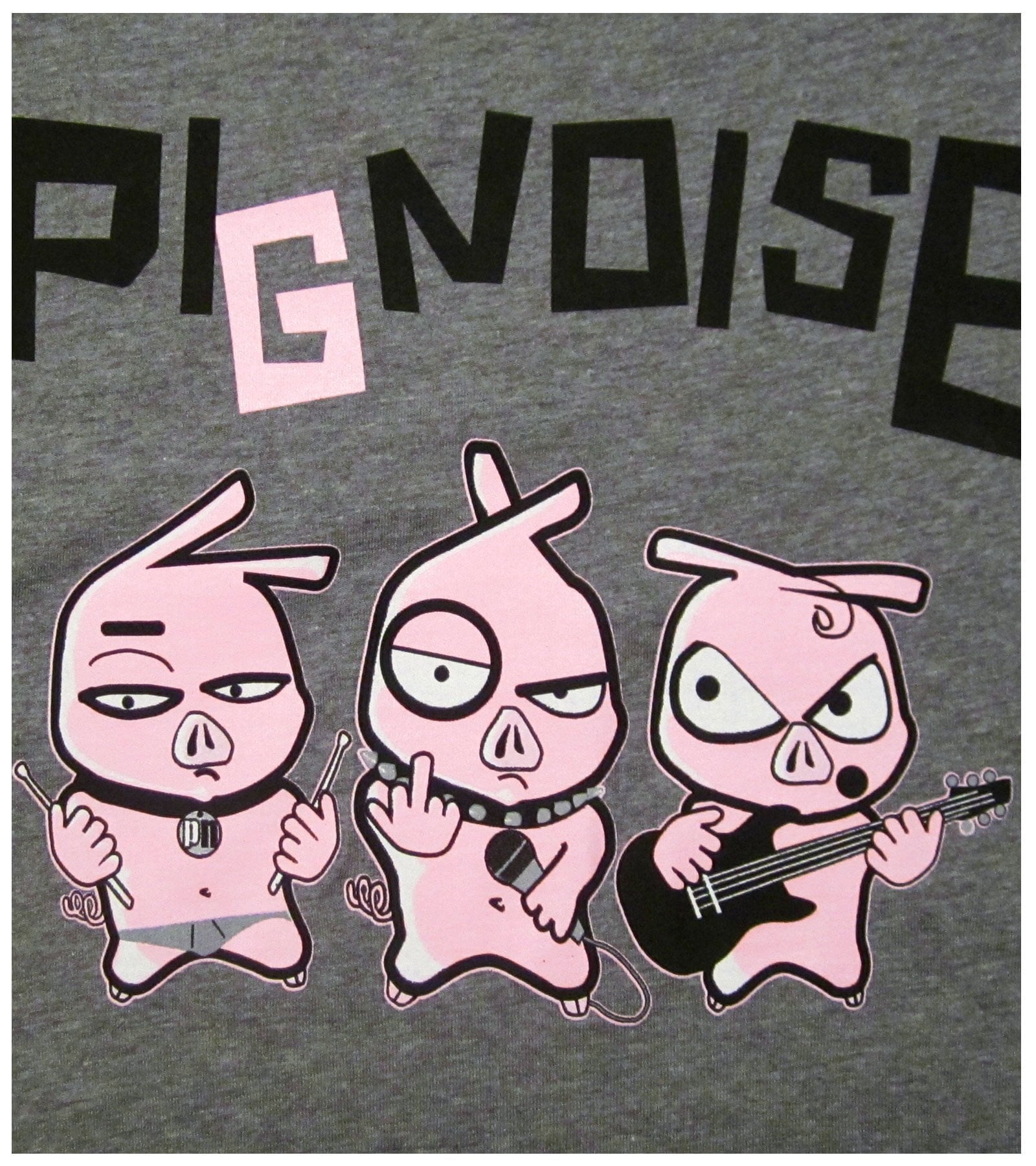 Camiseta 3 Cerditos gris mujer