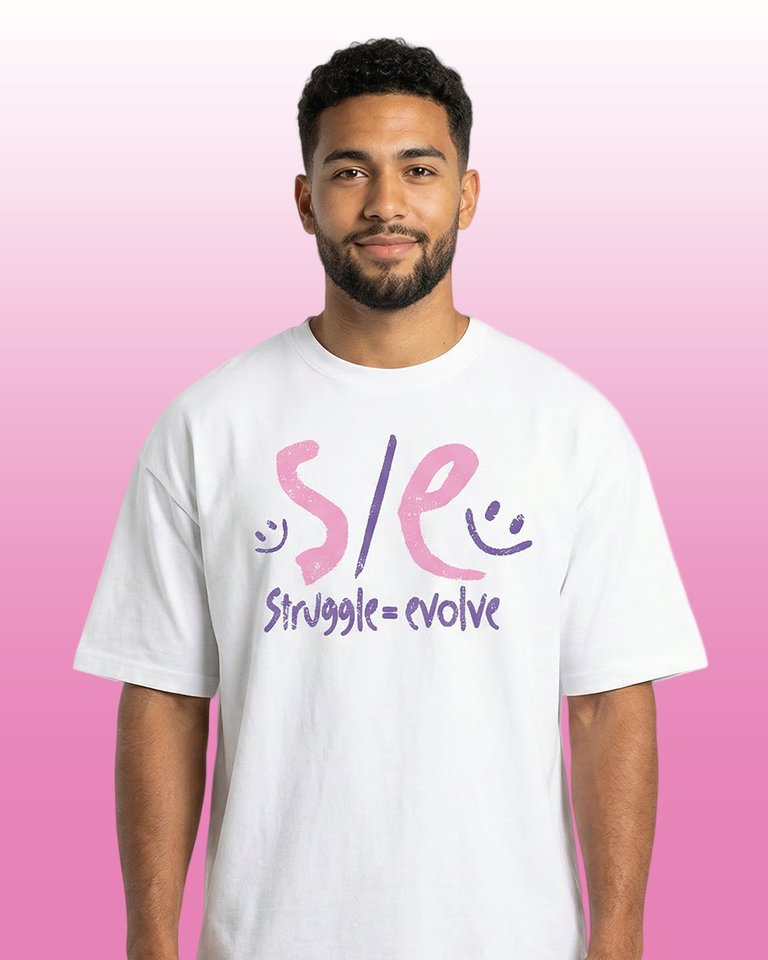 Side Effects "Struggle/Evolve" Unisex T-shirt White Oversize