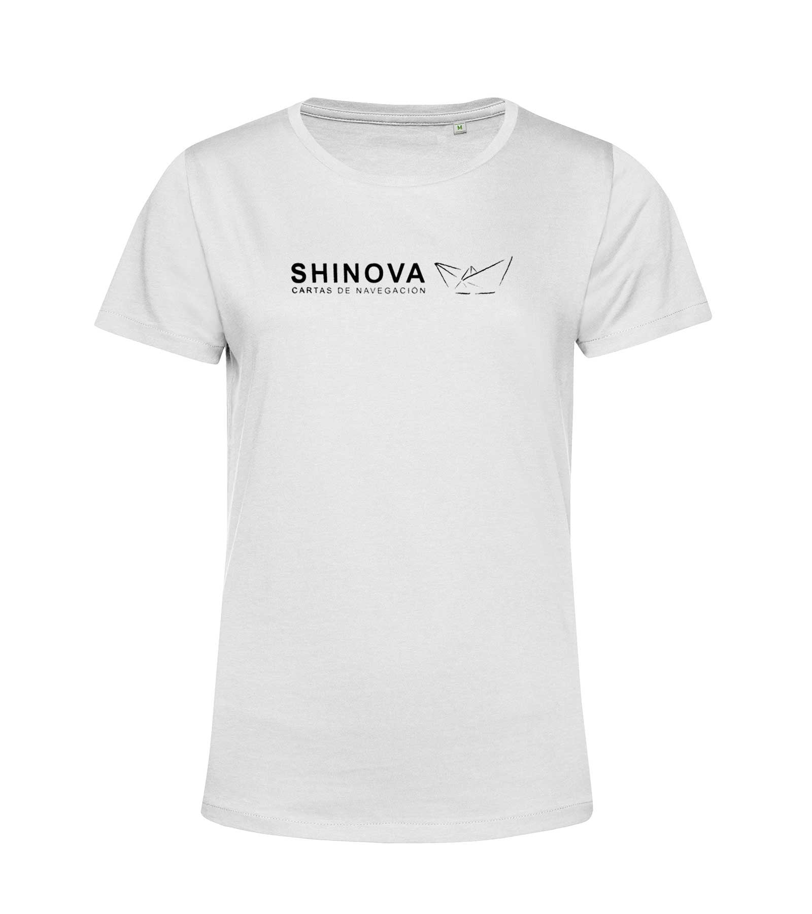 Camiseta cartas de navegación blanca mujer