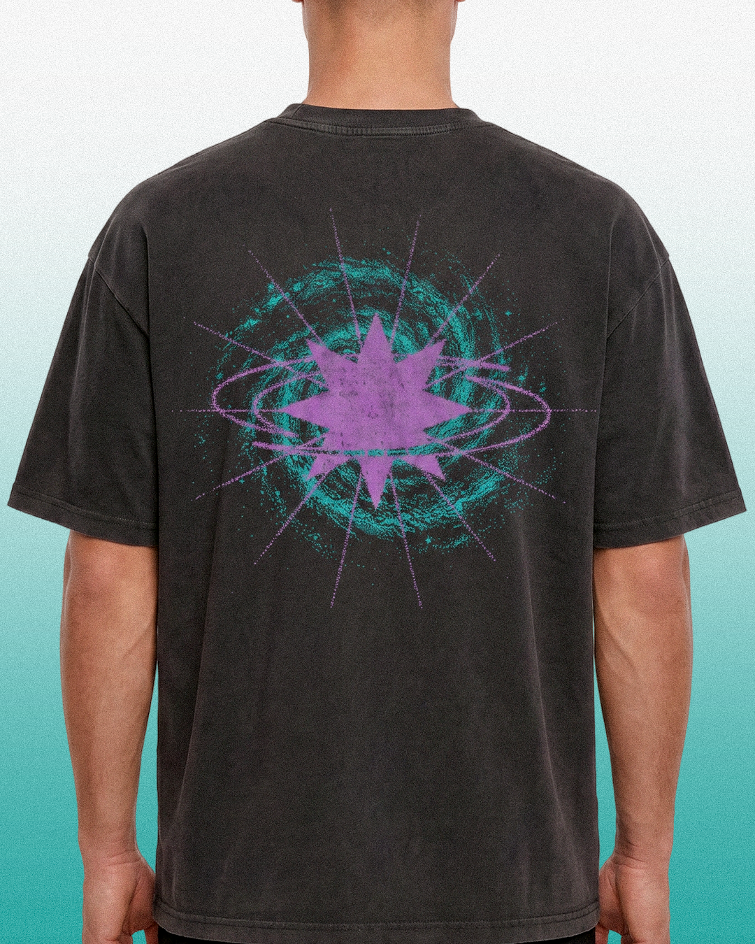 Universe Unisex T-shirt Black Oversize