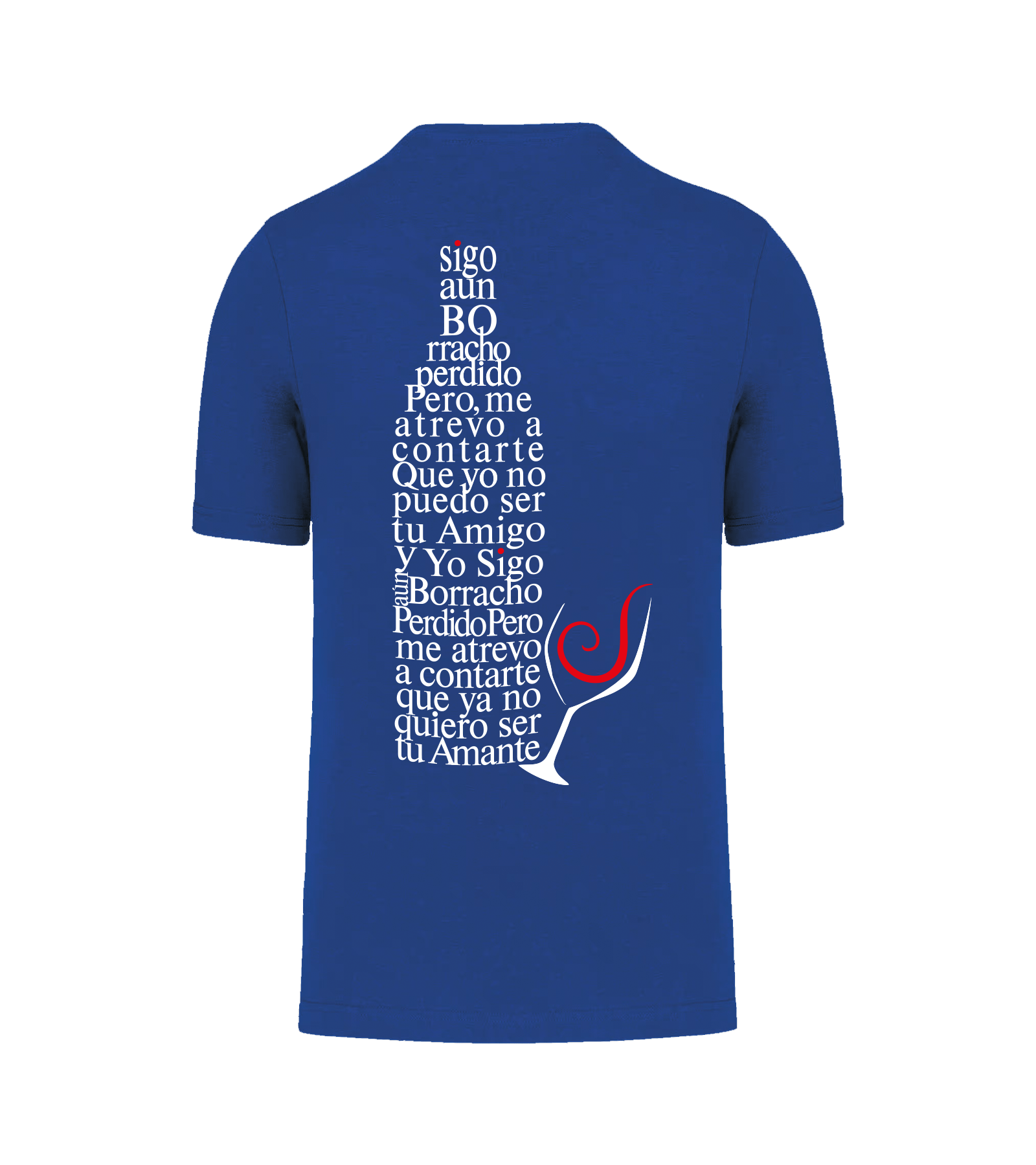 Camiseta azul Y con las ganas