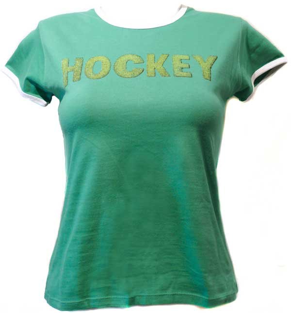 Camiseta ringer de mujer "Hockey Player"